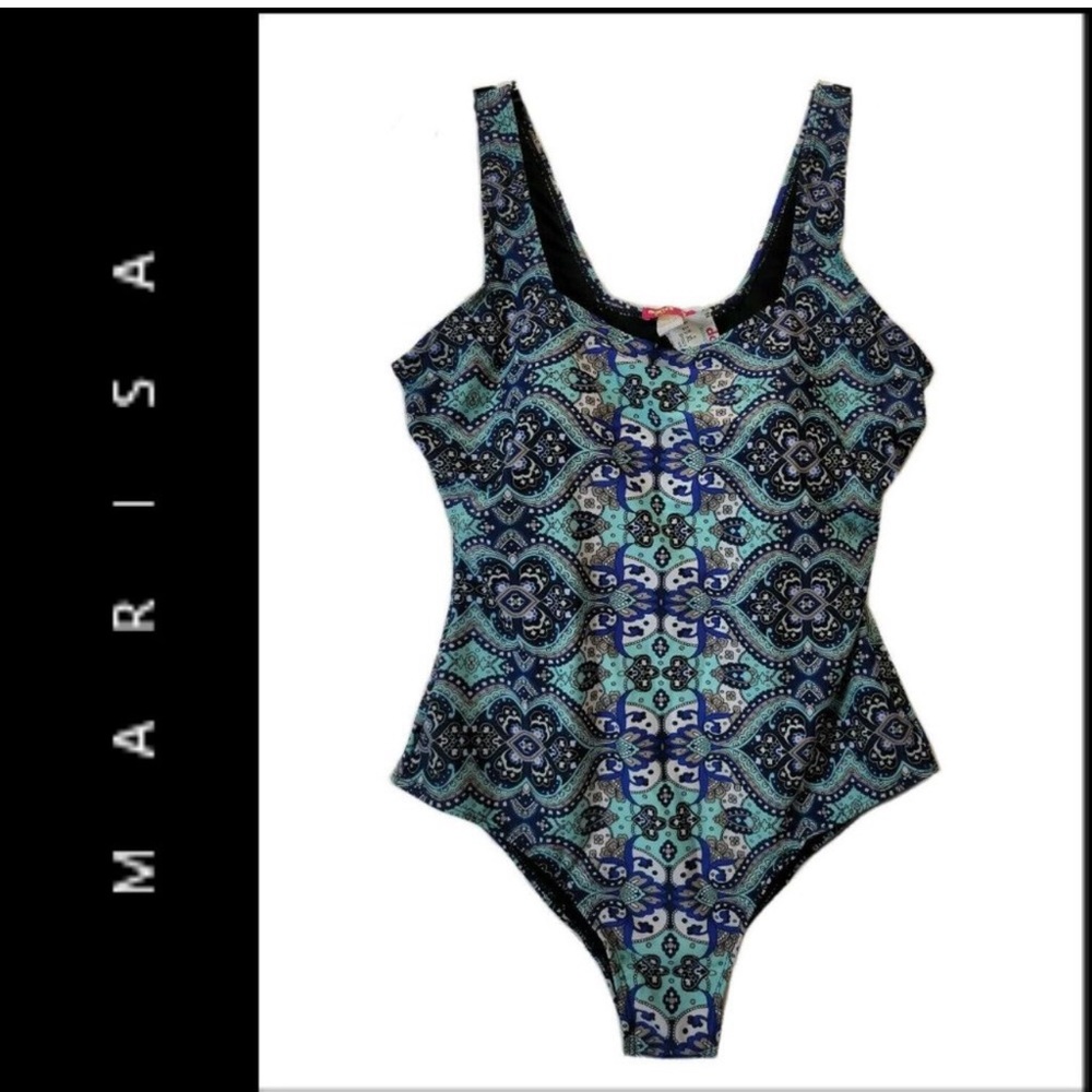 Marisa Praia Womens Padded Paisley Print One Piece